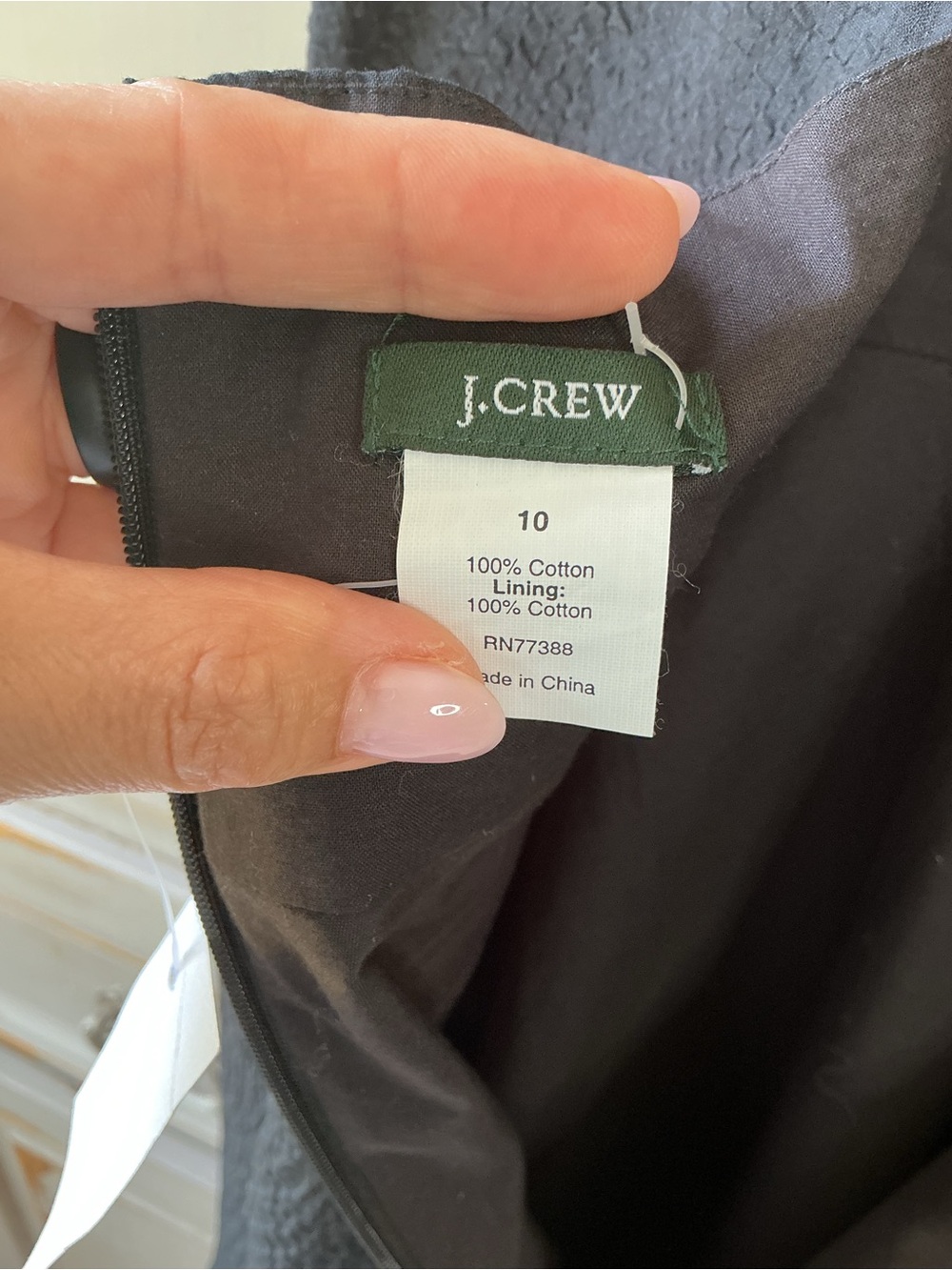 J. Crew | Black Cotton Seersucker Halter  Dress Fit & Flare Size 10 Y2K Revival - Picture 6 of 7